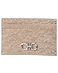 Ferragamo - Gancini Leather Card Holder - Lyst