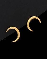 Italian Gold - 14k Crescent Moon Stud Earrings - Lyst