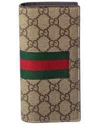 Gucci - Gg Logo Canvas & Leather Zip Around Wallet - Lyst