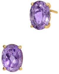 Savvy Cie - 18k Over Silver 3.50 Ct. Tw. Amethyst Studs - Lyst