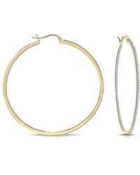 Rachel Glauber - Plated Hoop Earrings - Lyst