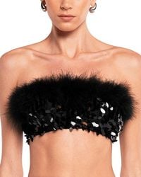 OW Collection - Virgo Sequin Feather Top - Lyst