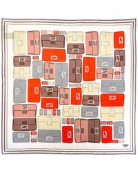 Fendi - Baguette Foulard Silk Scarf - Lyst