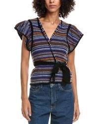 Ba&sh - Gilet Wool-Blend Wrap Top - Lyst