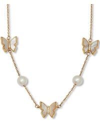 Palmbeach Jewelry - Plated Stainless Steel Mother Of Pearl Necklace - Lyst