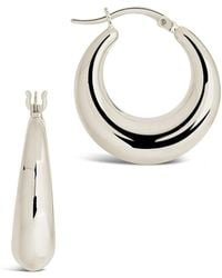 Sterling Forever - Stainless Steel Graduated Tube Hoops - Lyst