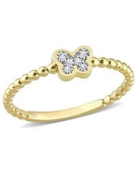 Rina Limor - 14K 0.03 Ct. Tw. Diamond Butterfly Ring - Lyst