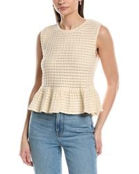 NVLT - Sleeveless Peplum Sweater - Lyst