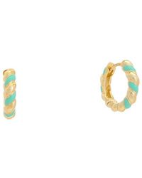 Argento Vivo - 14k Plated Click Hoops - Lyst
