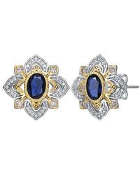 Rachel Glauber - Two-tone Plated Cz Studs - Lyst