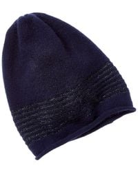 Portolano - Slouchy Lurex Stripes Cashmere Hat - Lyst