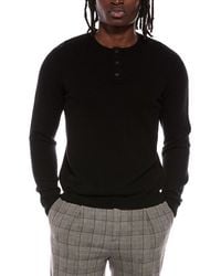 Autumn Cashmere - 100% Cashmere Henley Sweater - Lyst