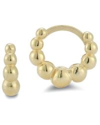 Chloe and Madison - 14k Over Silver Graduated Ball Huggie Earrings - Lyst