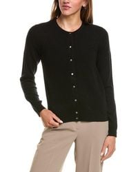 InCashmere - Basic Crewneck 100% Cashmere Cardigan - Lyst