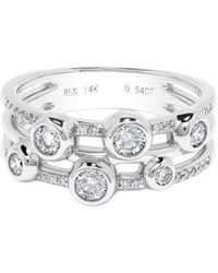 H.J. Namdar - 14K 0.54 Ct. Tw. Diamond Layer Ring - Lyst