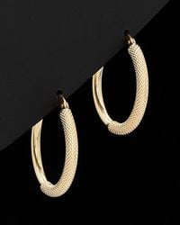 Italian Gold - 18K Hoop Earrings - Lyst