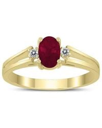 Gem Spark - 14K 0.63 Ct. Tw. Diamond & Ruby Ring - Lyst
