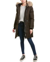 Mackage Rena Leather-trim Coat - Green