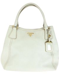 Prada - Vitello Daino Leather Tote (Authentic Pre-Loved) - Lyst