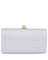 Badgley Mischka - Heather Satin Clutch - Lyst