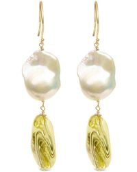 Haus of Brilliance - Colorful Gemstones 14K Citrine & Pearl Dangle Earrings - Lyst