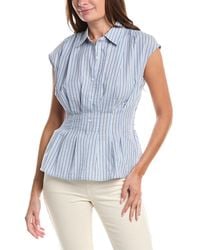 Max Studio - Cap Sleeve Collared Shirt - Lyst