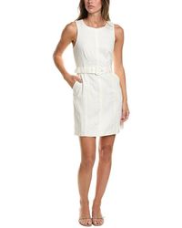 Cece - Belted Linen-Blend Mini Dress - Lyst