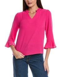 Cece - Elbow Ruffle Sleeve Top - Lyst