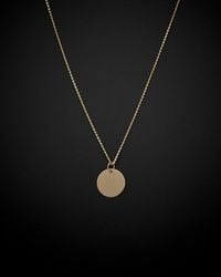 Italian Gold - 14k Engravable Disc Necklace - Lyst