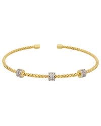 Meshmerise - 18K Plated 0.15 Ct. Tw. Diamond Bangle Bracelet - Lyst
