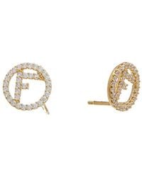 Fendi - Crystal F Is Earrings - Lyst