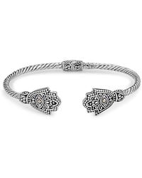 Samuel B. - Jewelry 18k & Sterling Silver Twisted Cable Bangle Bracelet - Lyst