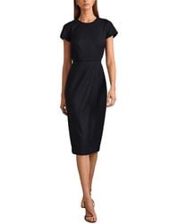 Reiss - Serena Tailored Cap Sleeve Wool-Blend Dress - Lyst
