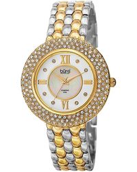 Burgi - Burgi Brass Diamond Watch - Lyst