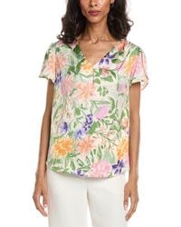 Tahari - Printed Blouse - Lyst