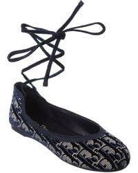 dior poème lace ballerina flat