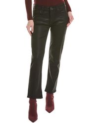 Hudson Jeans - Nico Mid-rise Coated Black Beauty Straight Ankle Jean - Lyst
