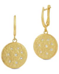 Reiss - 14k 0.20 Ct. Tw. Diamond Dangle Earrings - Lyst