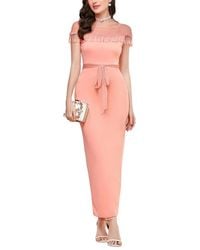 COLON DIANA - Solid Maxi Dress - Lyst