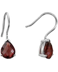 Gemstones - Silver 5.30 Ct. Tw. Garnet Earrings - Lyst