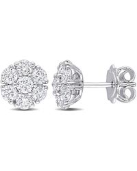 Diamond Select Cuts - 14k 1.59 Ct. Tw. Diamond Floral Studs - Lyst