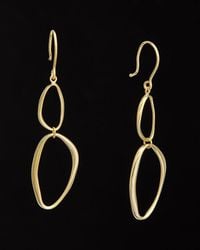 Italian Gold - 14k Graduated Oval Drop Earrings - Lyst