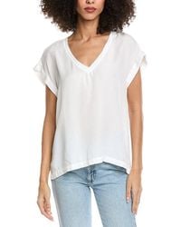 Bella Dahl - Roll Sleeve V-Neck T-Shirt - Lyst