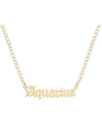 Gabi Rielle - Next-level Layering 14k Over Silver Gothic Script Aquarius Necklace - Lyst