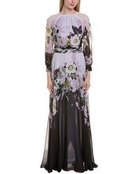 Teri Jon - Printed Maxi Dress - Lyst