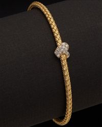 Meshmerise - 18K Over 0.20 Ct. Tw. Diamond Bangle Bracelet - Lyst