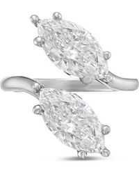 Diana M. Jewels - Diana M. Platinum 12.00 Ct. Tw. Lab-Grown Diamond Two-Stone Ring - Lyst