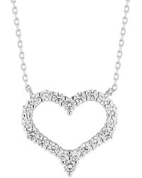 Glaze Jewelry - Cz Open Heart Necklace - Lyst