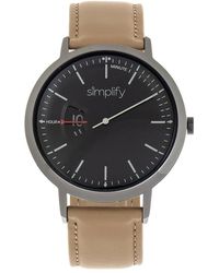 Simplify Leather Unisex The 6700 Watch Save 3% Womens Mens Accessories Mens Watches 