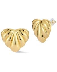 Glaze Jewelry - Plated Puffed Heart Earrings - Lyst